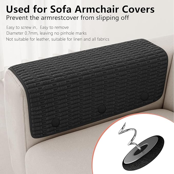 12 Colors Fabric Covered Button Twist Pins Dust Ruffle Pins- for Sofa，Upholstery，Armchair Caddies, Armrest Covers,Bed Skirts, Slipcovers, Headliners (24, Black)