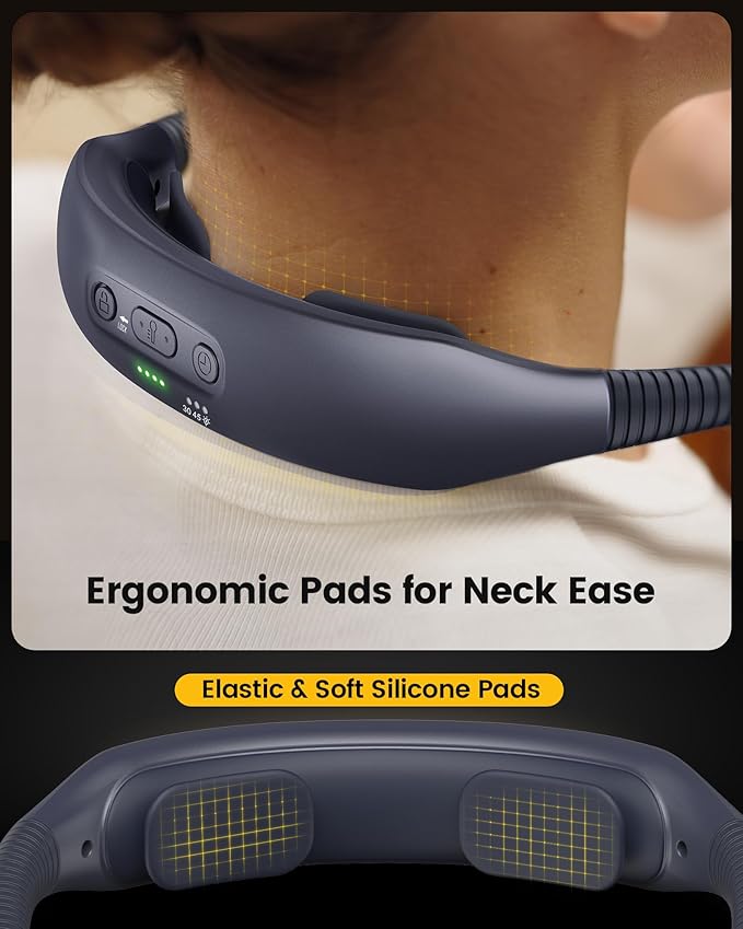 Glocusent Ergonomic Reading Lights for Books in Bed, 1600mAh Rechargeable Book Light for 100 Hrs - 3 Colors & 5 Brightness, Neck Light with Timers, Sleep Aid & Travel Lock
