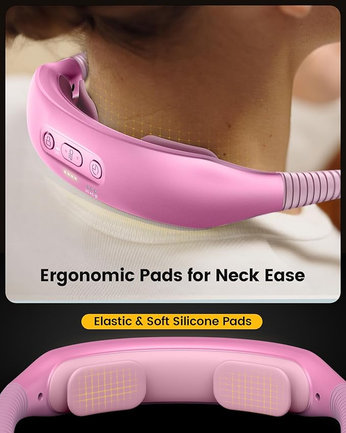Glocusent Ergonomic Reading Lights for Books in Bed, 1600mAh Rechargeable Book Light for 100 Hrs - 3 Colors & 5 Brightness, Neck Light with Timers, Sleep Aid & Travel Lock