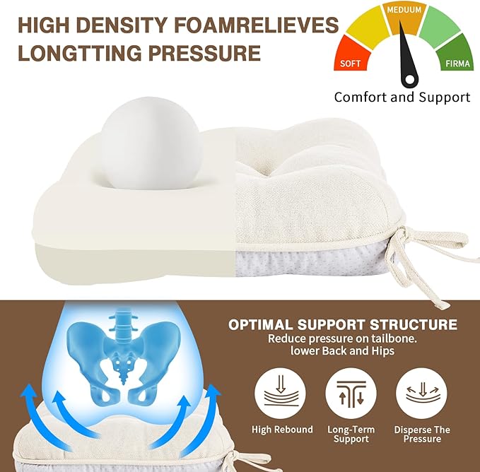 BETU White Chair Cushions for Dining Chairs Set of 2,3.5" Thick Kitchen Table Chair Pads with Ties,Non Slip Backing and Covers, Seat Cushion for Dining Room,Bar,Patio Chairs,16"X16"X3.5",White