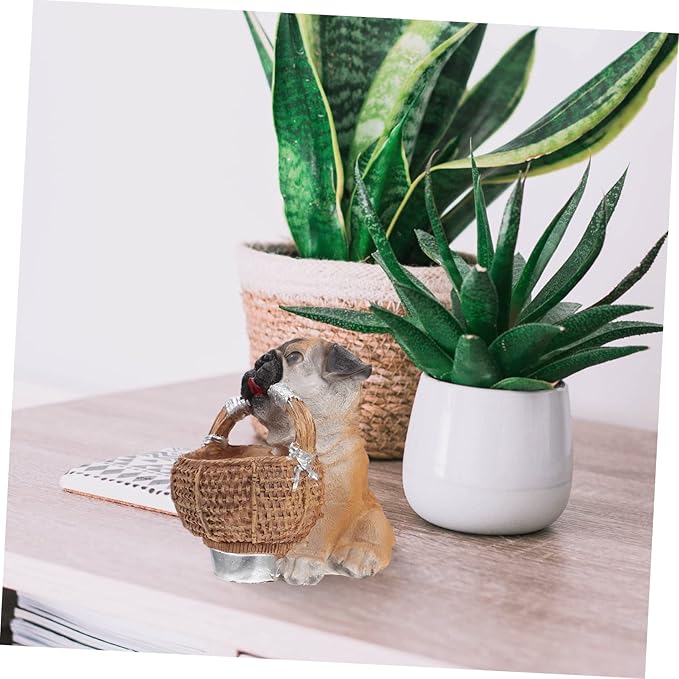 1pc Creative Resin Puppy Storage Basket Cute Key Holder for Entryway Home Decor and Sundries Organization for