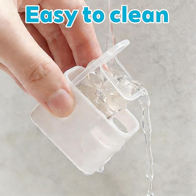Bathroom Toothbrush Holder 2-Pack, Wall-Mounted with Cover, Single Toothbrush Storage Organizer, Suitable for Home and Travel (Clear)