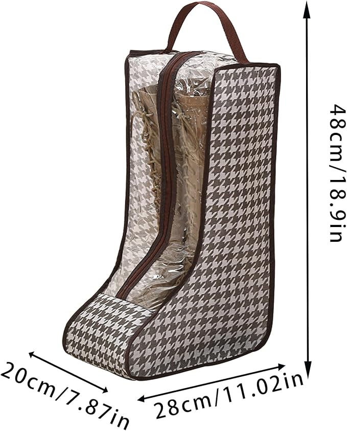 Under Bed Shoe Storage Organizer, 2 Pack Waterproof Boot Storage Bag with Visual Window, Dust Proof Shoe Bags for Boots, Shoes, and Sneakers (B)