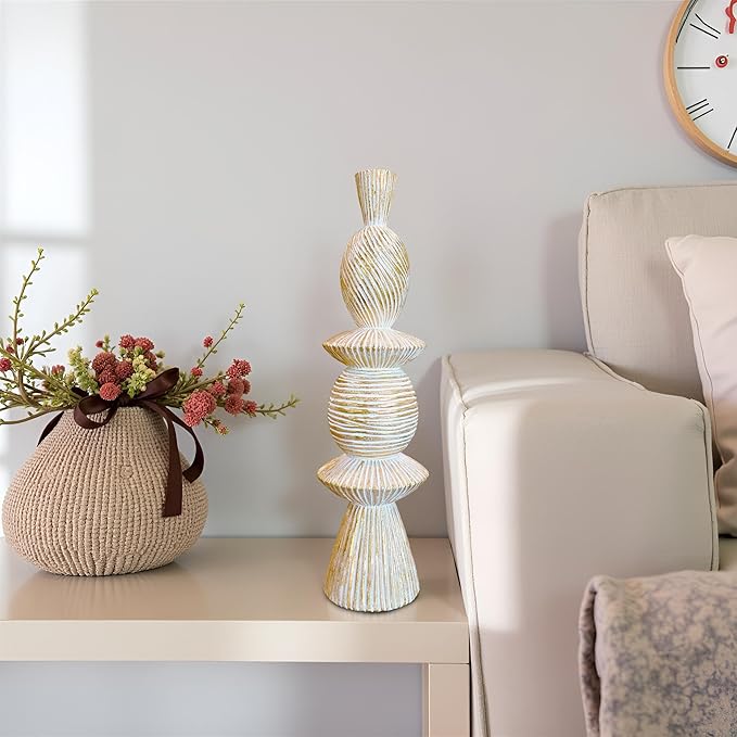 15" Modern Abstract Tower Decorative Sculpture, Chess Sculptures,Home Decor,Coffee Table Statues,Shelf Top Decor Aesthetics,Dining Living Room Desk Decor