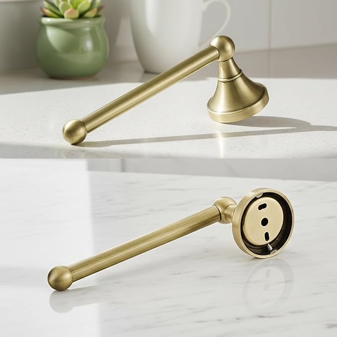 Flybath Toilet Paper Holder Without Cover Antique Brass Bathroom Tissue Roll Bar Wall Mounted, 20 cm / 7.87 inches, Brushed Bronze