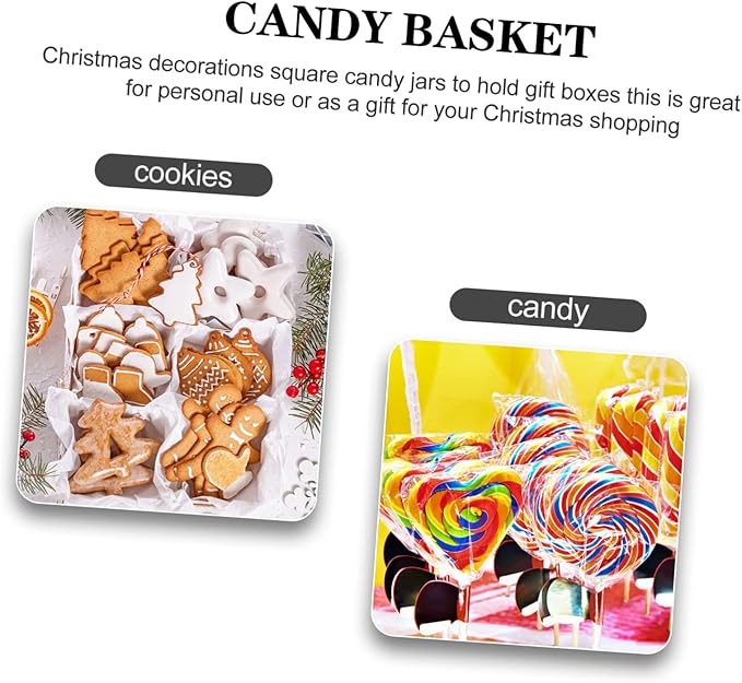 Abaodam 2pcs Fawn Design Candy Holder for Christmas Festive Storage Basket for Treats and Versatile Xmas Decoration and Packaging
