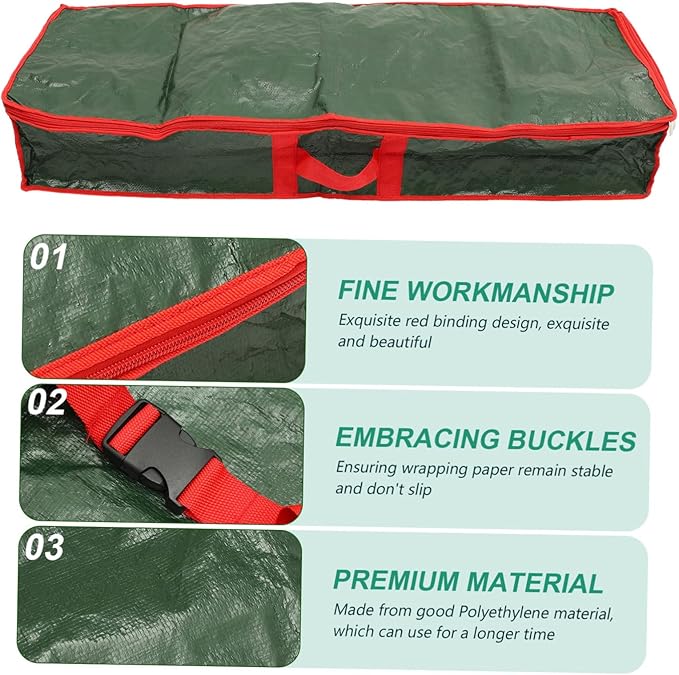 Ciieeo under Bed Storage Bag Wrapping Paper Organizer Decorative Storage Box Large Capacity