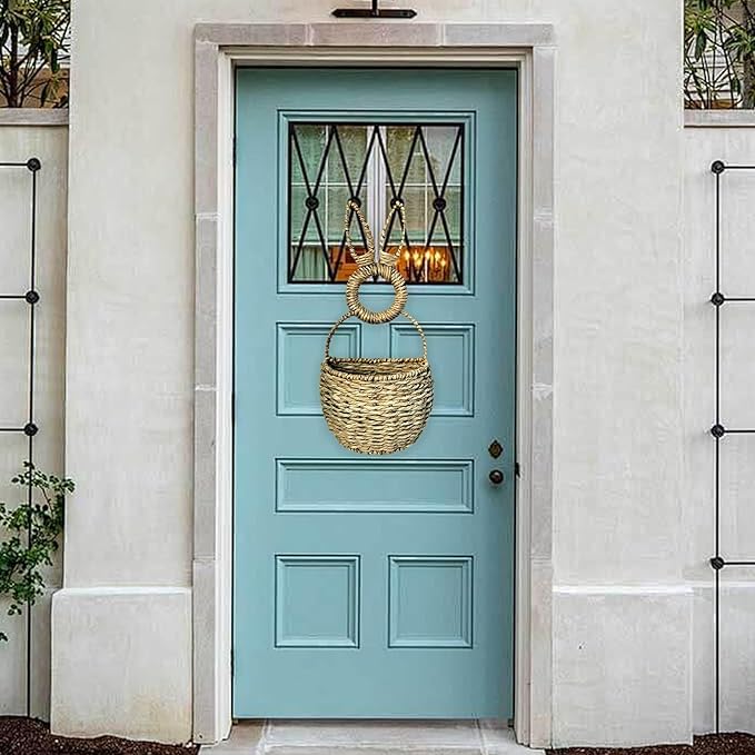 Decorative Rattan Rabbits Wall Mount Basket From Rattan Materials Fit Various Room Styles Natural Flexible Basket