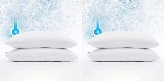 Serta Power Chill Cooling Pillow Protectors,Stain Resistant and Zippered Pillow Protector,Protects-Pillow from Dust and Dirt,King,White,2 Count (Pack of 2)