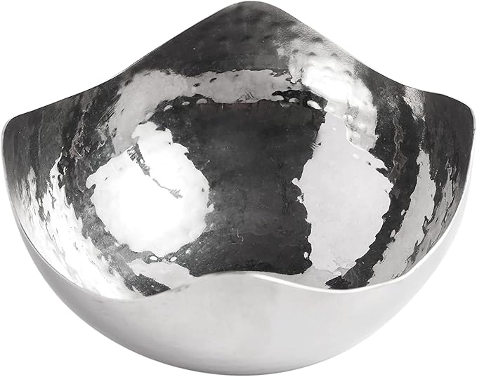 Hosley 5.75 Inch Diameter Silver Finish Metal Bowl, Ideal for Potpourri, LED Candles, Weddings, Special Events, Center Pieces, Craft. Use Decor to Coordinate O3