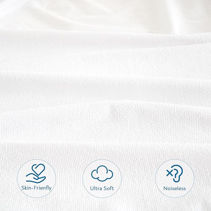 2 Pack Full Size Mattress Protector Waterproof Mattress Topper Cover Full Fitted Sheets up -14'' Breathable & Noiseless Mattress Protector Machine Washable