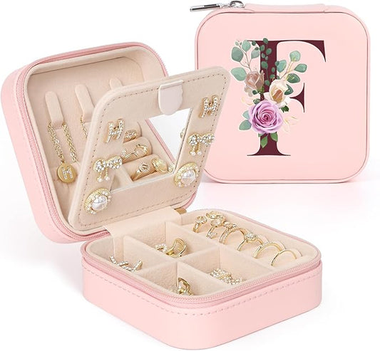 MFXIP Easter Basket Stuffers for Teens Essentials, Valentines Day Christmas Stocking Stuffers for Women Teen Girl Gifts Trendy Stuff Travel Jewelry Box Case Organizer Personalized Birthday Gifts