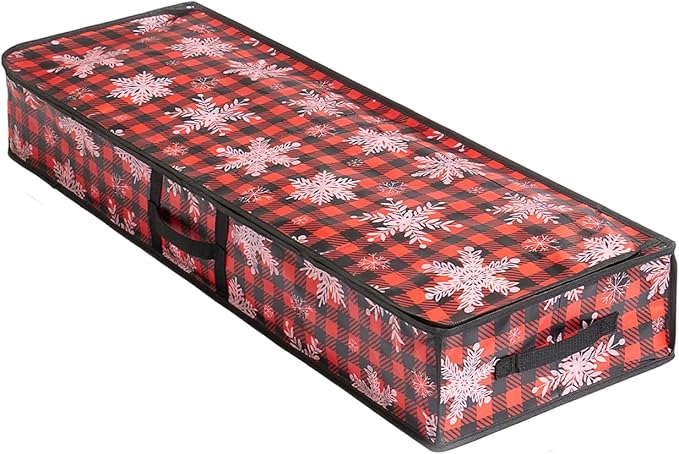 Wrapping Paper Storage | Large Boxes with Handle,Wrapping Paper Storage Bag with Interior Pockets,for Garage Closet College Dorm Attic Home Underbed Basement