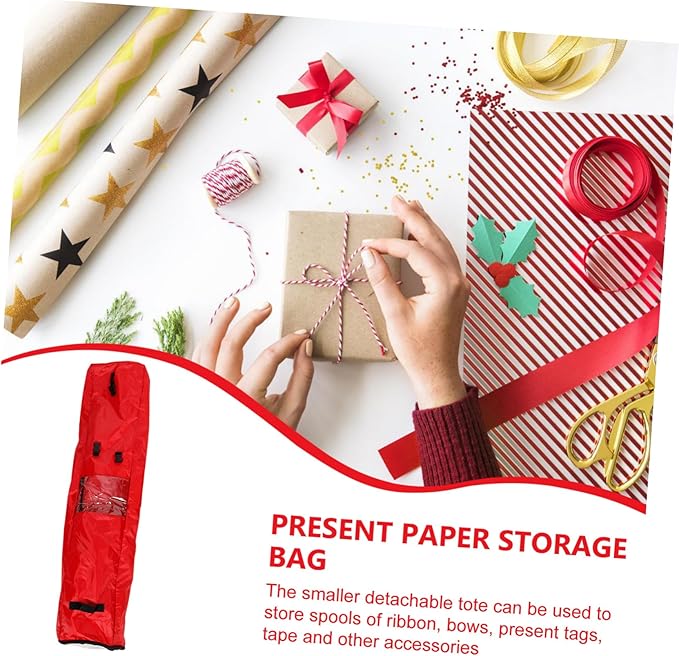 Decorative Paper Storage Box Oxford Fabric Wrapping Paper Organizer Bed Door Shelf Compatible