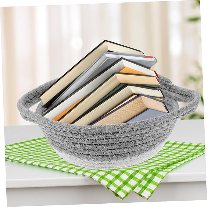 Hanging Basket Wall Decor Cotton Rope Storage Shelf Baskets for Home Closet Storage Flower Pot