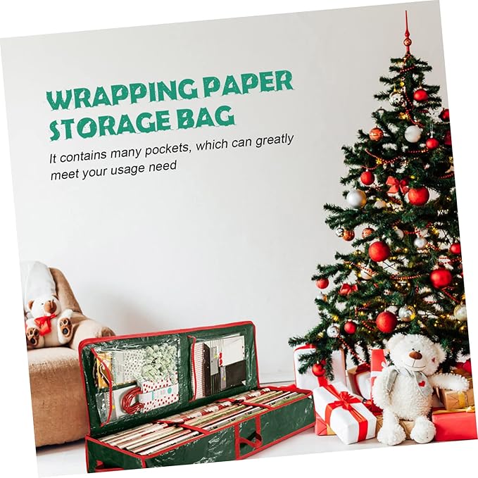 Decoration Paper Storage Bag for Wrapping Paper Organization Under Bed Storage Christmas Design for and Holiday Supplies