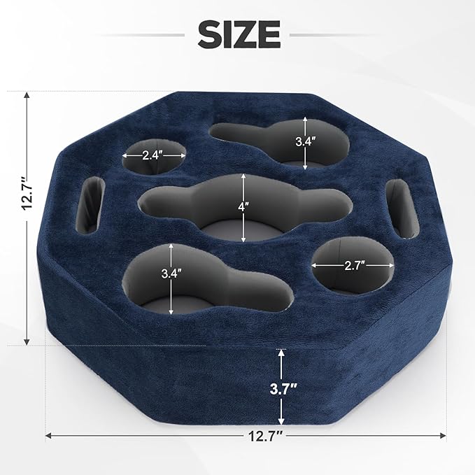 Couch Cup Holder Pillow,Couch Drink Holder,Octagon Couch Caddy for Coffee Cup,Phone,Remote,Couch Cup Holder Tray for Bed,Car,Sofa,Table