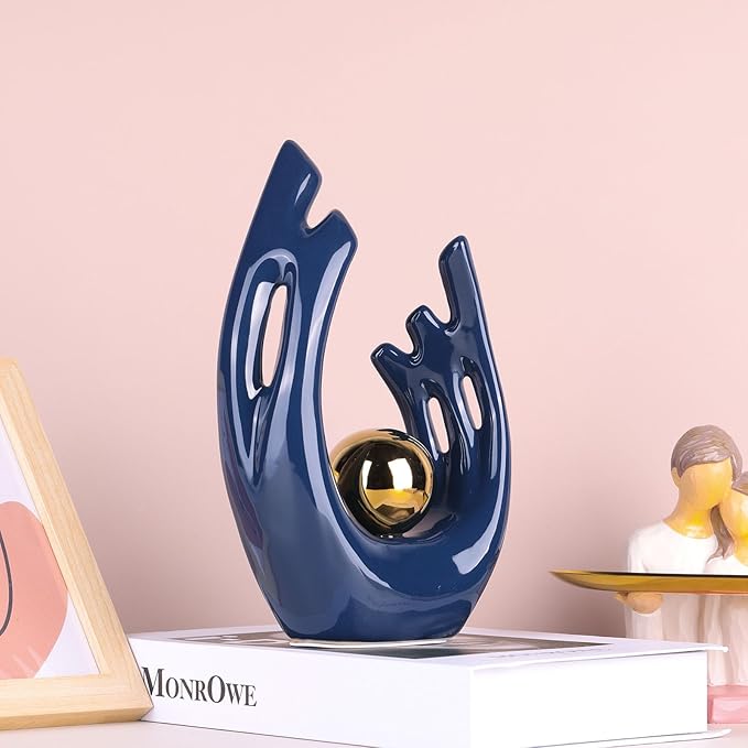 Blue Home Decor Accents, Coffee Table Funky Decor Modern Aesthetic Room Decor,Abstract Art Statue Decor Center Piece for Dinning Room, for Light Luxury Decorations for Stores, Hotels, Living Rooms