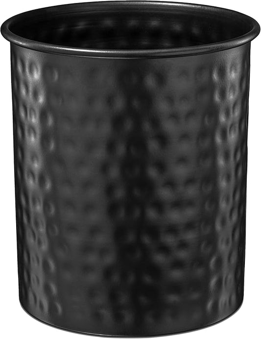 Monarch Abode Kitchen Utensil Holder – Hand Hammered Metal Black Utensil Holder, Decorative Utensil Crock for Kitchen Counter, Cooking Tool and Spatula Holder for Countertop, Caddy Organizer