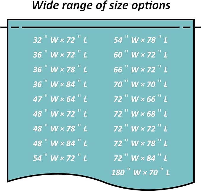 Mrs Awesome Shower Curtain Liner with 6 Magnets Clear Thick PEVA, Premium Waterproof Plastic Shower Curtain Standard Size 72 x 72 inch, Clear