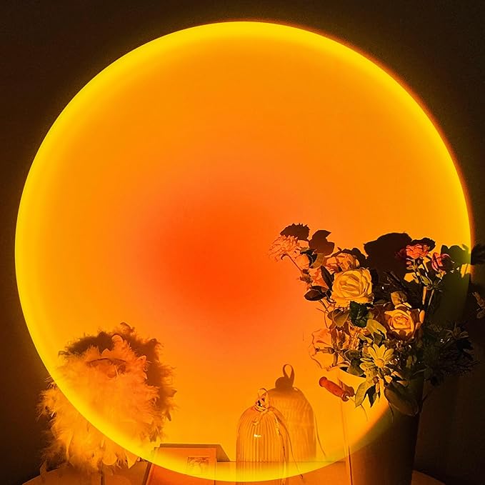 Tsrarey Sunset Lamp Projector,180 Degree Rotation Sun Projection Light Led Night Light Floor Lamp with USB Port,Sunset Lamps for Photography Party Bedroom Decor,Christmas Gifts for Women