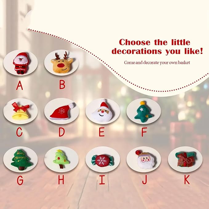Personalized Christmas Cotton Rope Basket - Custom Holiday Gift Basket with Name - Festive Storage Organizer for Holiday Decor & Seasonal Gifts (STYLE-A)