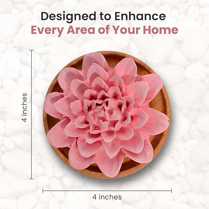 HOME ARCHIVE Aroma Diffuser with Aromatherapy Fragrant Oil Diffusers for Home Room Decor Fig Fragrance (Peony Flower (Pink))