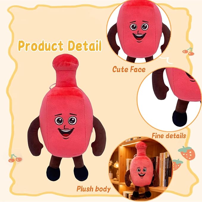 Steal a Brainrot Red Bottle Guy Vibrant Decorative Collectible – 11.8 Inch Display Piece, Stylish Home Accent & Enthusiast Favorite