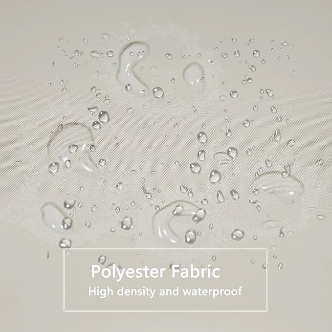 LLSCL Beige Yellow Fabric Shower Curtain Liner with Magnets, Waterproof Hotel Quality, 72 x 72 Machine Washable