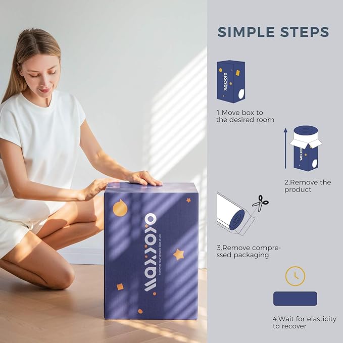 MAXYOYO Grey Triangle Printed Japanese Futon Floor Mattress, Thicken Sleeping Pad Floor Mat Roll Up Camping Guest Mattress Folding Couch, Full Size