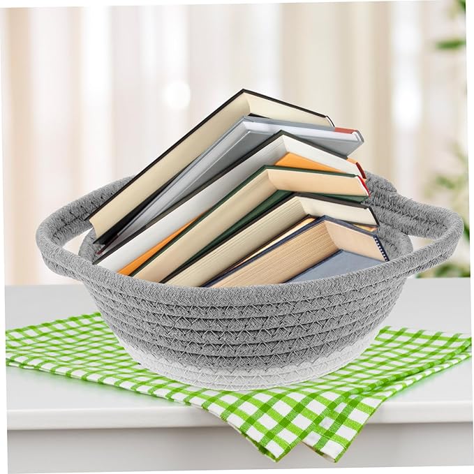 Holibanna Thick Cotton Rope Woven Storage Basket Wall-mounted Decorative Basket Home Accessory Rattan Sundries Holder