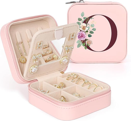 MFXIP Easter Basket Stuffers for Teens Essentials, Valentines Day Christmas Stocking Stuffers for Women Teen Girl Gifts Trendy Stuff Travel Jewelry Box Case Organizer Personalized Birthday Gifts
