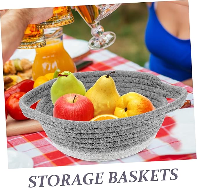 Hanging Basket Wall Decor Cotton Rope Storage Shelf Baskets for Home Closet Storage Flower Pot