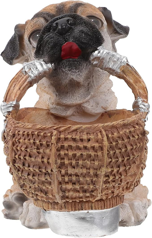1pc Creative Resin Puppy Storage Basket Cute Key Holder for Entryway Home Decor and Sundries Organization for