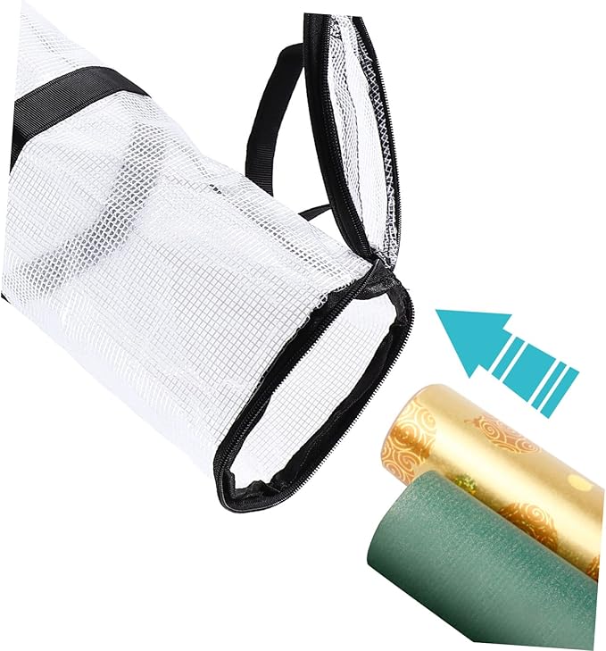 TOVINANNA Christmas Wrapping Paper Storage Organizer Transparent Container Zippered Top for under Bed Closet Wrap Holder for Holiday Decorations and Accessories