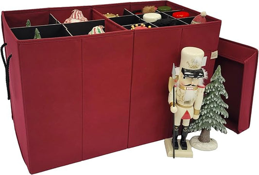 612 Vermont Tall Nutcracker and Figurine Storage Box with Adjustable Dividers, 17” H x 26” L x 13.5” D (SB-40062-VT)
