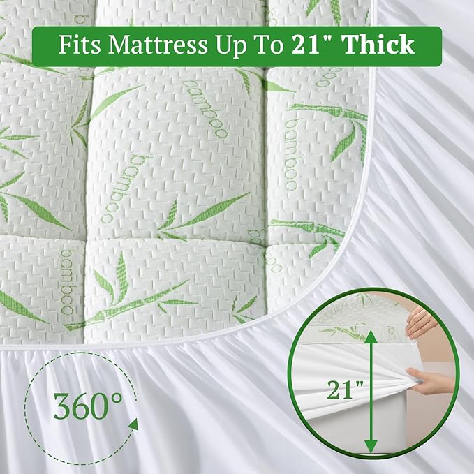 LIANLAM 3 Inch Bambu - Mattress Topper - L2(60"x80")