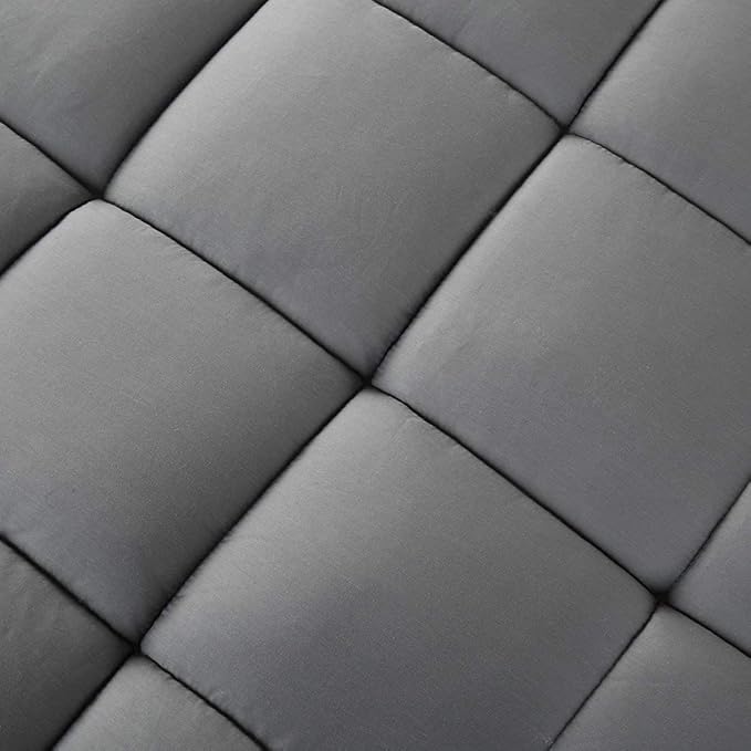 LEISURE TOWN Cotton Mattress Pad Twin XL Size Fitted Quilted Mattress Cover Pillow Top Mattress Topper Cooling Soft Breathable Mattress Protector with 8-21 Deep Pocket,Machine Washable (39x80 Grey)
