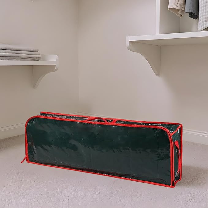 Wrapping Paper Organizer | Large Containers with Handle - Wrapping Paper Container with Interior Pockets - for Home Underbed Basement Garage Closet College Dorm Attic
