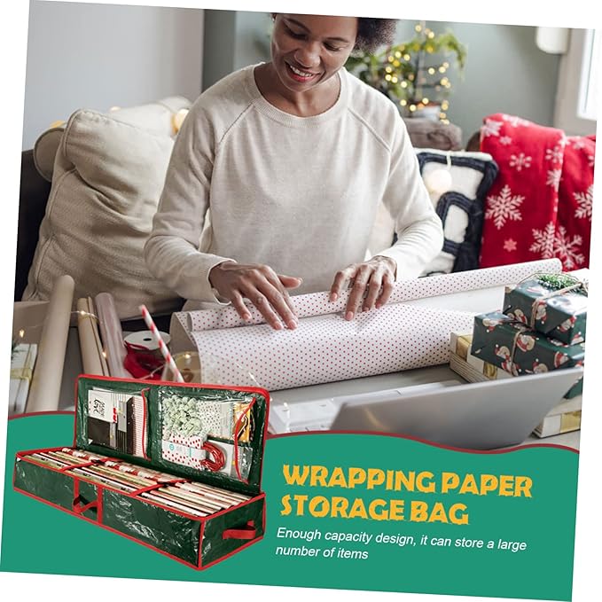 Luxshiny Wrapping Paper Storage Bag for Under Bed Organization Wrap Container for Home Supplies Efficient Storage for Crafts and Sundries