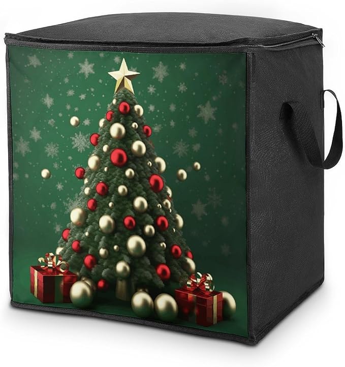 Round Ball Christmas Tree Storage Bag Quilt Storage Bag with Sturdy Zippered Fashion Breathable Closet Organizer Storage Boxes with Carry Handles for Blanket Pillow Bedding