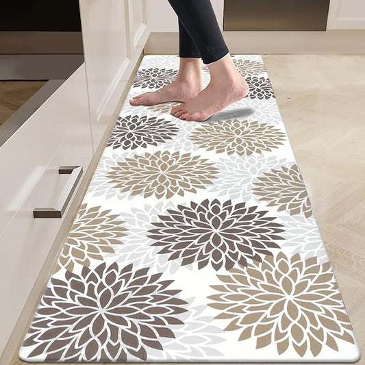 HEBE Kitchen Mat Cushioned Anti Fatigue 20"x71", Non Slip Kitchen Mats for Floor, Waterproof Ergonomic Comfort Standing Carpet Runner for Kitchen Sink, Home Office, Laundry Room
