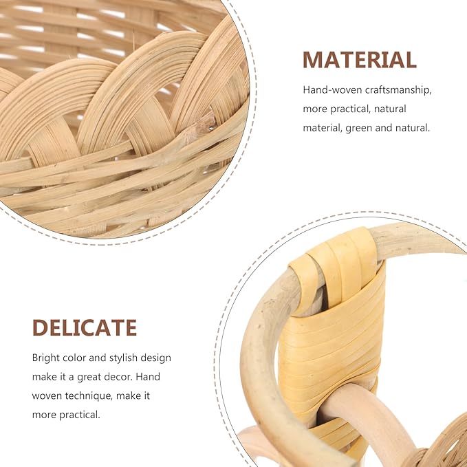Mini Tricycle Woven Storage Basket for Home Decor Handcrafted Bamboo Organizer for Pens Flowers and Sundries Elegant Design for Office and Party Arrangements