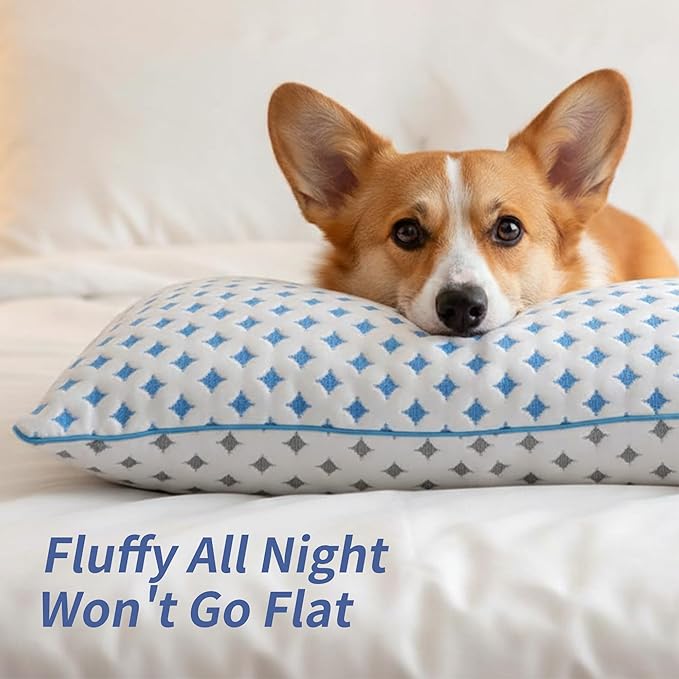 Memory Foam Pillow – Adjustable Loft Cooling Pillow Standard Size 1 Pack for Sleeping, Firm, Supportive, and Breathable Design for Hot, Side, Back, and Stomach Sleepers