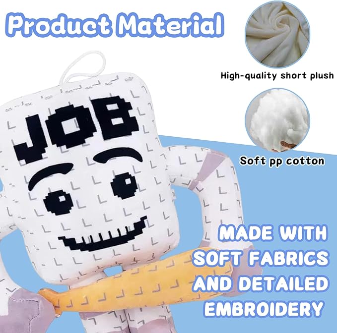 Steal a Brainrot 9-Inch Job Block Plush Pillow – Soft Huggable Cushion, Stylish Decor Accent & Collectible for Enthusiasts