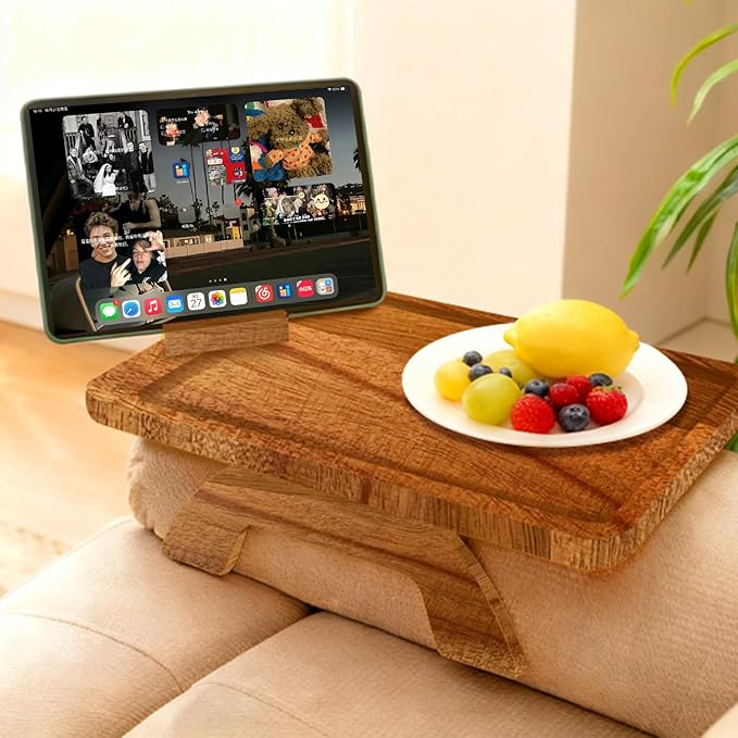 Couch Trays & Sofa Armrest Table - Multi-Functional Arm Trayes for Couch, Perfect Sofa Arm Tray Table for Snacks & Drinks
