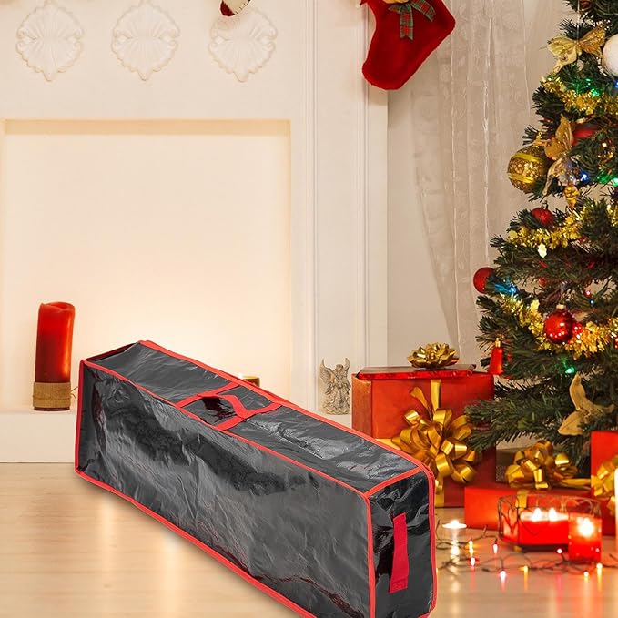 Wrapping Paper Organizer - Large Boxes with Handle,Wrapping Paper Container with Interior Pockets - for Garage Closet College Dorm Attic Home Underbed Basement