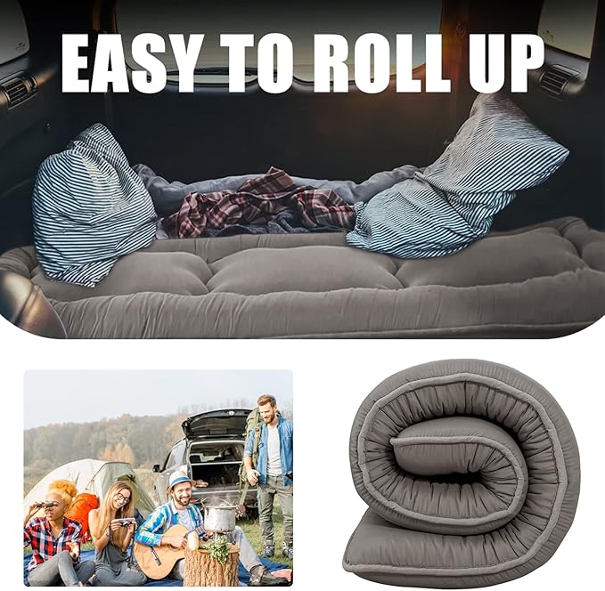 MAXYOYO Cot Japanese Floor Futon Mattress, Single Size Tatami Mat Sleeping Pad Foldable Roll Up Boys Girls Narrow Mattress Lounger Pillow Couch