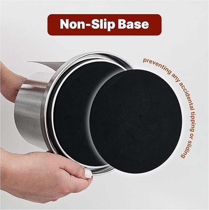Stainless Steel Paper Towel Holder Countertop, Modern Spiral Cover Design,Weighted Base for Stability, Freestanding Easy One-Handed Operation for Kitchen Bathroom (Brushed Silver)