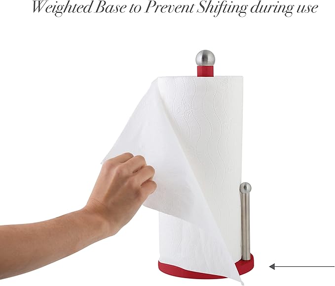 Kitchen Details Paper Towel Holder in Red